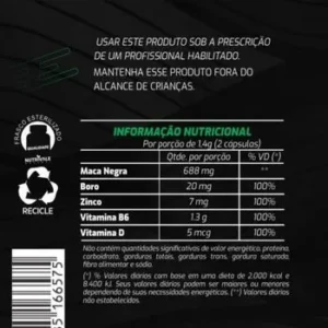 Maca Negra Peruana - Bula, posologia e ingredientes